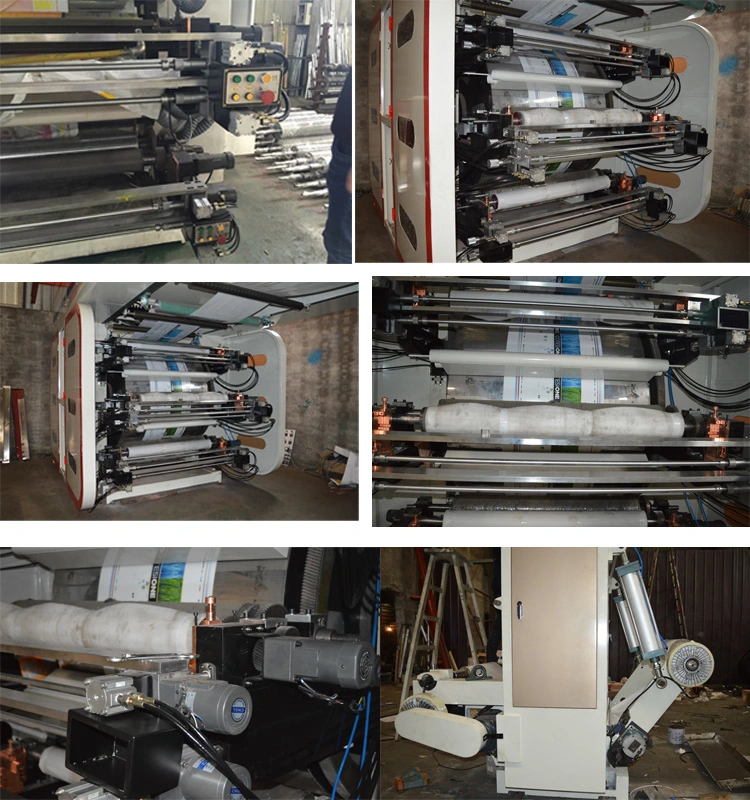 Plastic Bag Flexo Printing Machine 6 4 Color Label Doctor Blade Flexo Printing Machine Print Paper